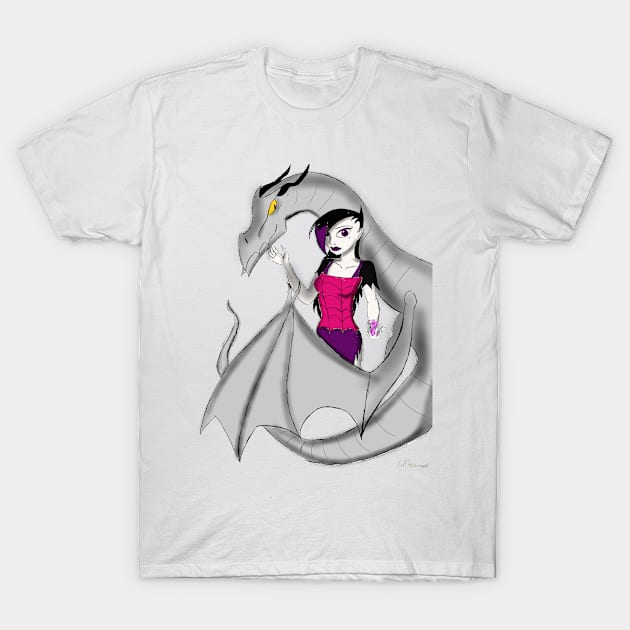 The Lady and the dragon T-Shirt by Dragor13